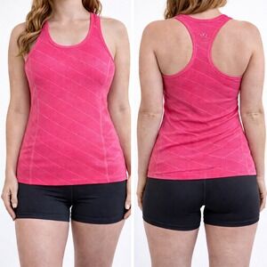 Lululemon Athletica Tank Top Racerback Swiftly‎ Tech 2.0 Pink Chevron Athletic